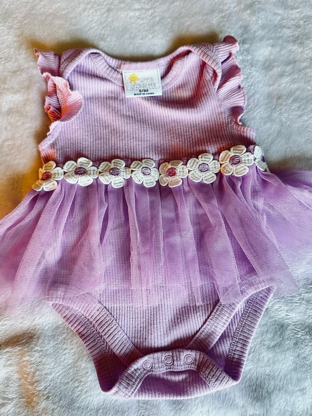 Carter's Pink Lavender Tulle Baby One-Piece Dress